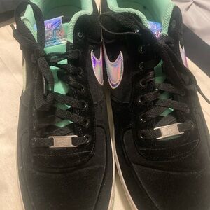 Nike Air Black and Mint Sneakers